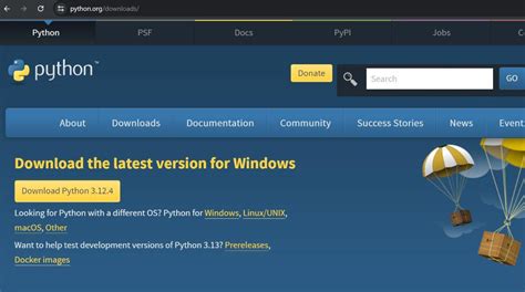 Python.org Downloads 的图像结果