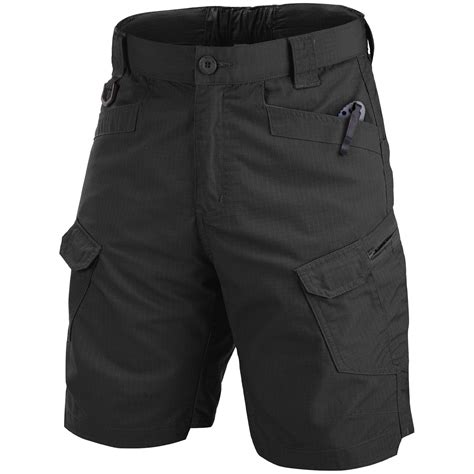 Asfixiado Black Cargo Shorts Men Rip Stop Tactical Shorts Stretch ...
