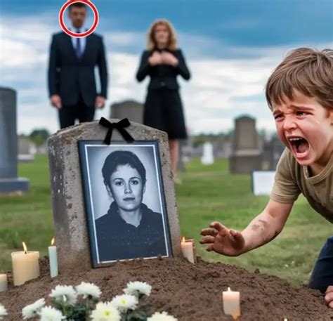 Little Boy Cries At His Mother’s Grave And Says: ‘PLEASE... SHE’S NOT ...
