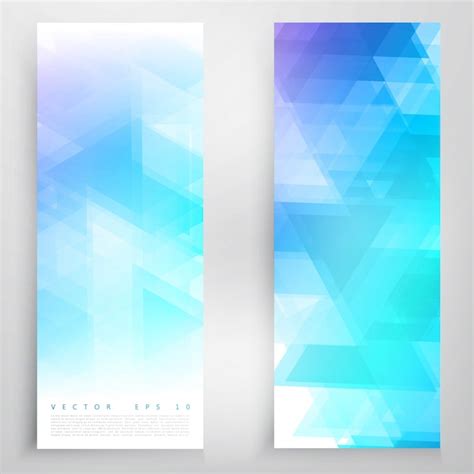 Vector banners and triangles. | Free Vector