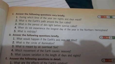 C. Answer the following questions very briefly. During which time of the