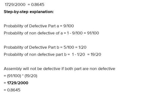An article consists of 2 parts A & B. The manufacturing process of each ...