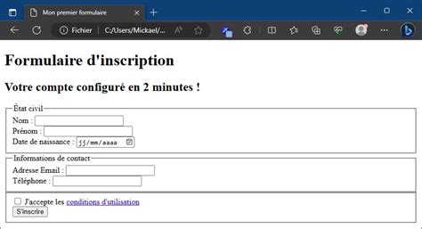 Image result for Formulaire En HTML