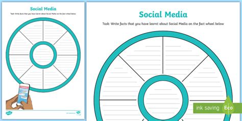 Editable Social Media Fact Wheel Activity (teacher made)