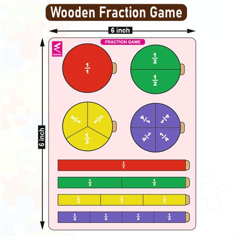 Wooden Wooden Fractions Game – Wissen Products