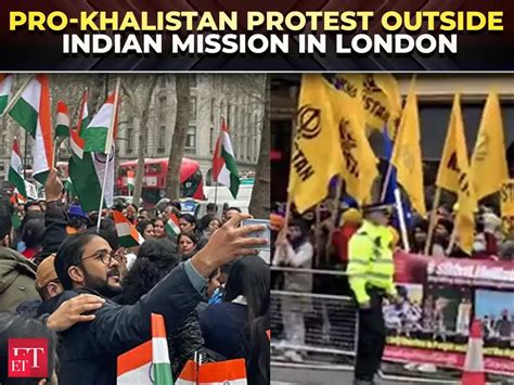 London: Indian diaspora counters Khalistani mob outside Indian HC with ...
