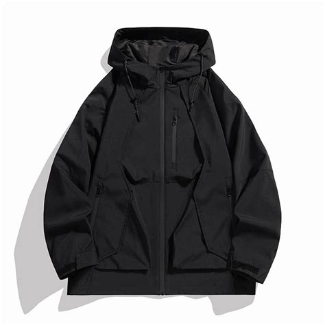 Mens Big &Tall Jackets Plus Size M-6XL with Hood Pockets Waterproof ...