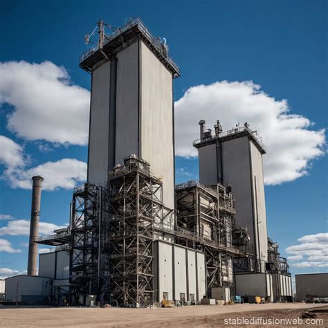 Modern Combined Cycle Power Plant Illustration | Stable Diffusion Online