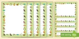 Rainforest Page Border Pack | Creative Writing | Parents