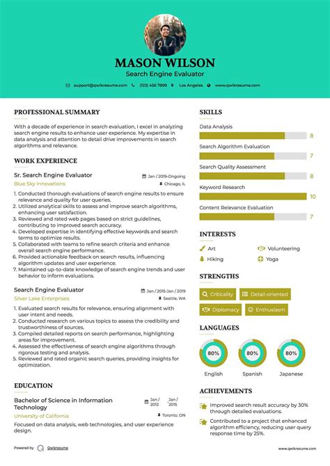 10+ Search Engine Evaluator Resume Samples & Templates for 2025