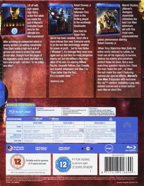 Iron Man 3 Movie Collection: Iron Man / Iron Man 2 / | Ubuy India