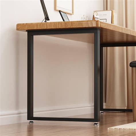 Metal Desk Legs 28”H x 24”W Heavy Duty Square Metal Table Legs, DIY ...