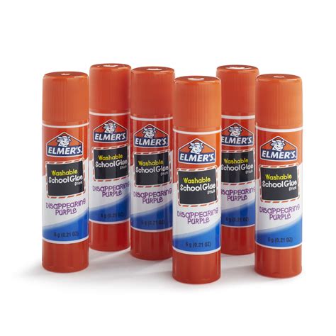 Elmers E1560 Washable School Glue Stick, 1.2 oz. - 6-Pack - Walmart.com