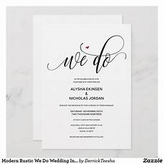 Rustic We Do Wedding Invitation by Modern Rustic We Do Wedding Invitation Card Zazzle Rustic We Do Wedding Invitation