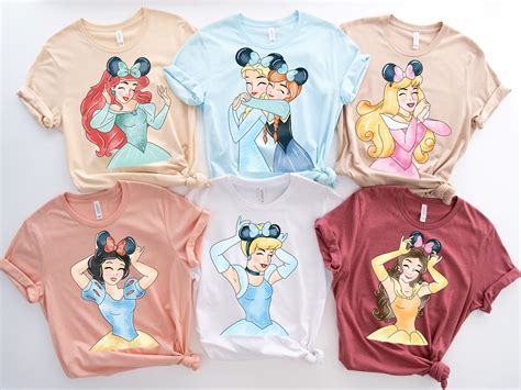 Princess Shirt, Cute Princess white shirt, Disney Cute Shirt, Disney ...