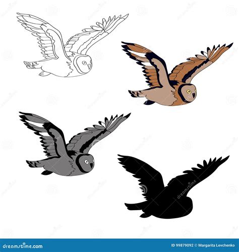Flying Owl Silhouette