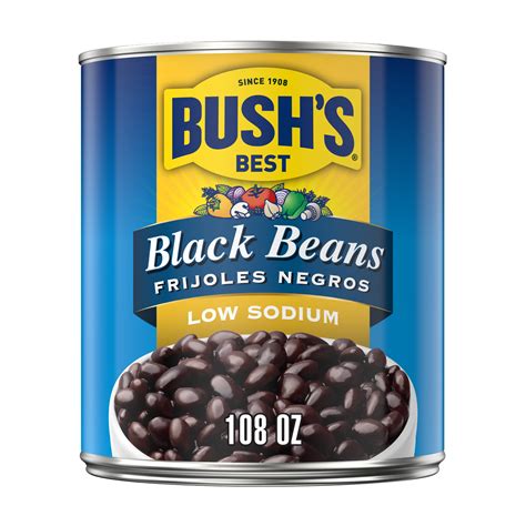 Bush's Low Sodium Black Beans 108 oz - Walmart.com