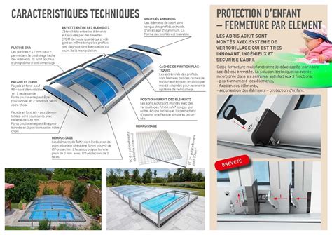 Abri piscine bas en kit 6,70 x 4,16 x 0,80 m - Zenith Flat - Ackit A3