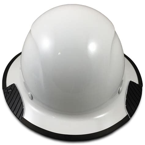 Actual Carbon Fiber Hard Hat - Full Brim White
