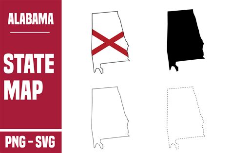 Alabama State Outline Map SVG Graphic by Endro · Creative Fabrica