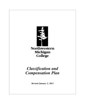 Fillable Online nmc Classification and Compensation Plan - Northwestern ...
