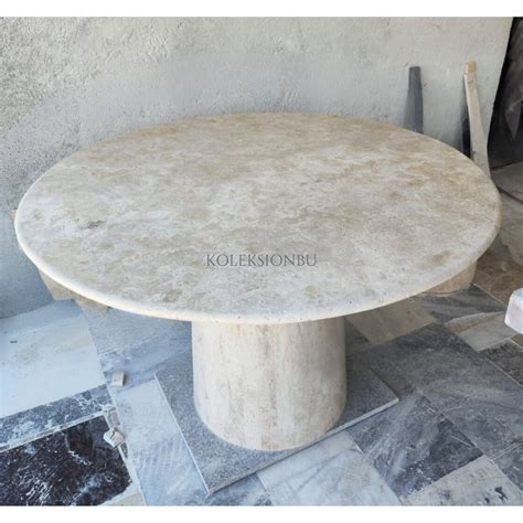 Travertine Table Dining Travertine Table Round Custom Dining - Etsy