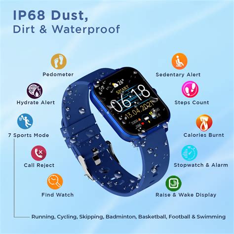 pTron Force X11 Bluetooth Calling Smartwatch with 4.3 cm Full Touch Co ...