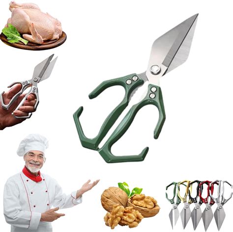 Seattleget Multifunctional Heavy-Duty Kitchen Shears, Multifunctional Stainless Steel Utility ...