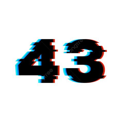 Number 43 Vector PNG, Vector, PSD, and Clipart With Transparent ...