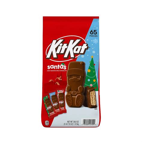 Kit Kat Milk Chocolate Wafer Santas, Christmas, Candy Bag, 65 ct. | BJ ...