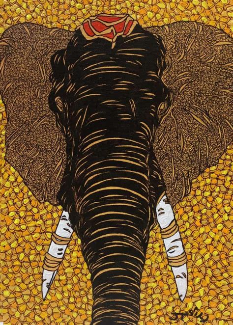 Elephant Paintings & Artworks | Buy Modern Elephant Wall Art on Canvas ...