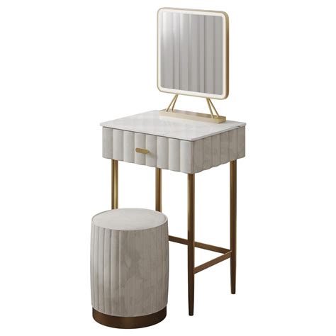 Dressing Table With Pouf - 3D Model for Corona