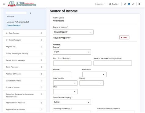My Profile User Manual | Income Tax Department