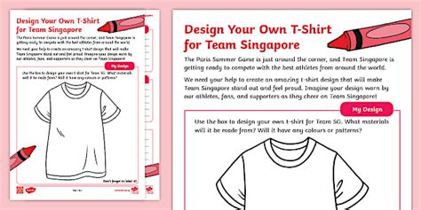 Design Your Own T-Shirt for Team Singapore