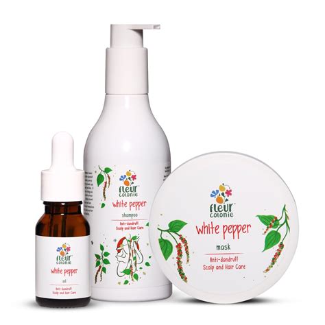 Buy Fleur Colonie White Pepper Anti-dandruff Hair & Scalp Care Combo ...