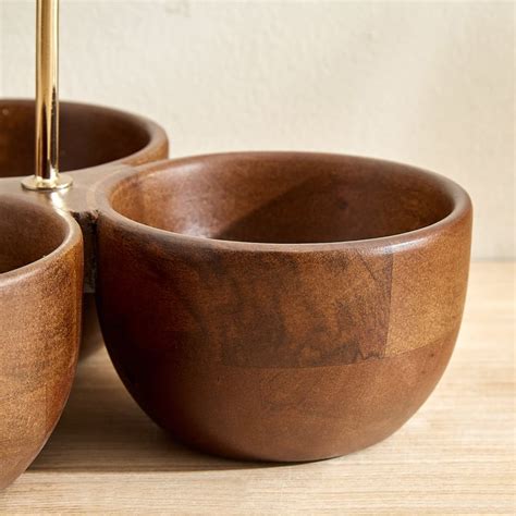 Buy Nuqta Roi Wood Condiment Bowl with Handle from Home Centre at just ...