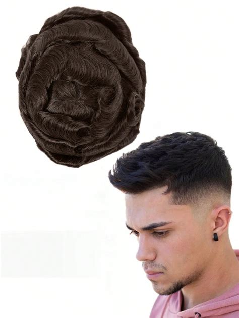 Toupee de Renda Suíça para Homens, Peruca de Cabelo Humano para Homens ...