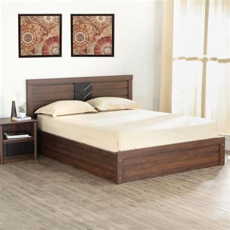 Buy Lewis Zuri King Bed with Hydraulic Storage - Brown from Home Centre ...
