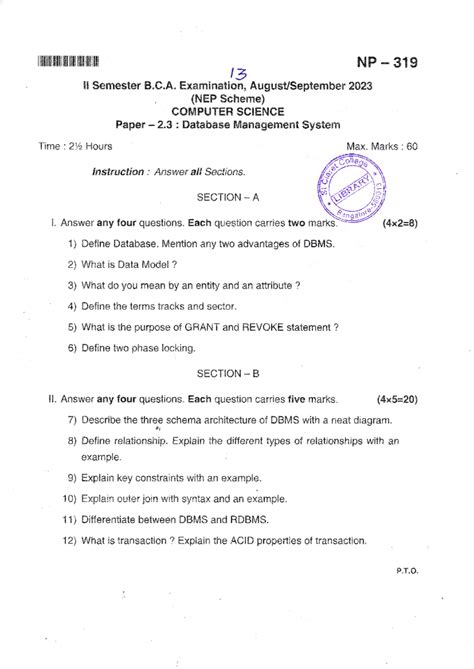 Database Management System Aug Sep - I IHIillllilllllll llllll!l lllil ...