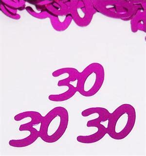 Fuchsia Number 30 Confetti | Hot Pink Number 30 Party Confetti