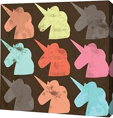 Buy PrintArt GW-POD-48-LS1085-36x36 "Unicorn Silhouettes I" by Lisa ...