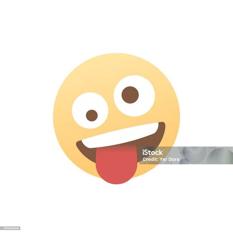 Zany Smiley Face Stock Illustration - Download Image Now - Cross-Eyed ...