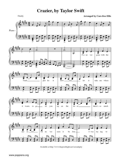 Taylor Swift Crazier Lyrics