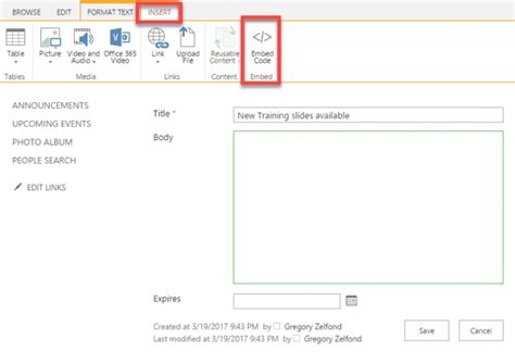 Image result for SharePoint Embed PowerPoint Slideshow