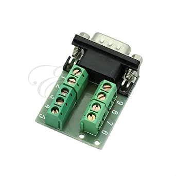 RS232 Serial to Terminal DB9 Male Adapter Connector Signals Terminal ...