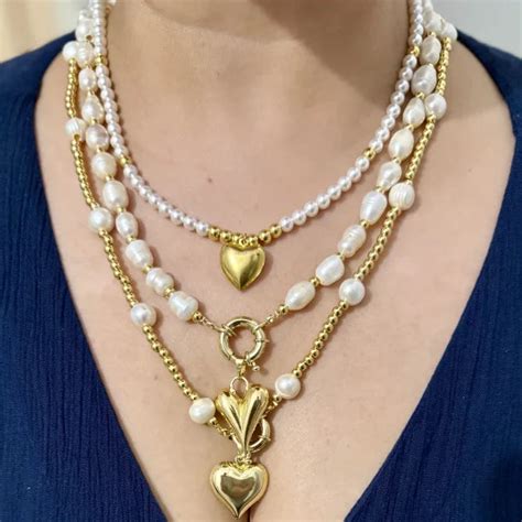 Fresh Water Original Pearl Three Layered Necklace – Selenes