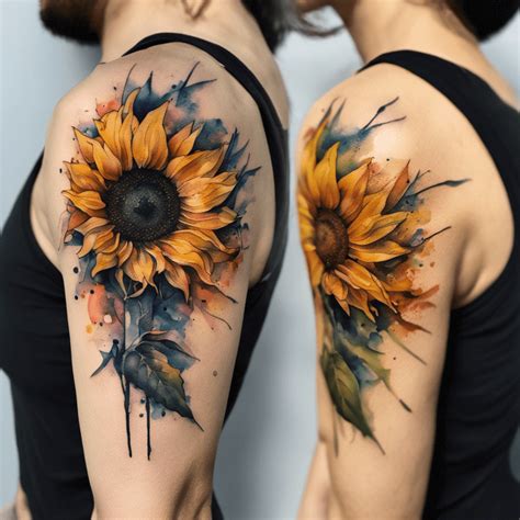 95 Sunflower Tattoo Ideas Created with Ai | artAIstry