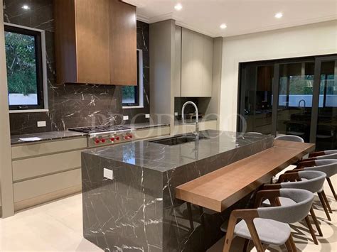 New Modern Design Custom Wood Veneer Kitchen Cabinet In Florida