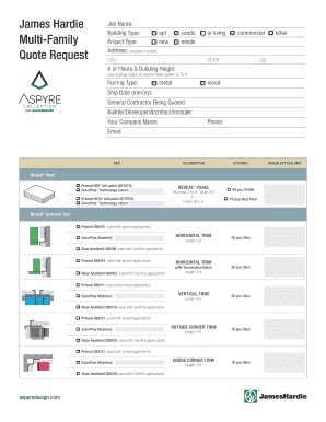 Fillable Online James Hardie Multi-Family Quote Request Fax Email Print ...
