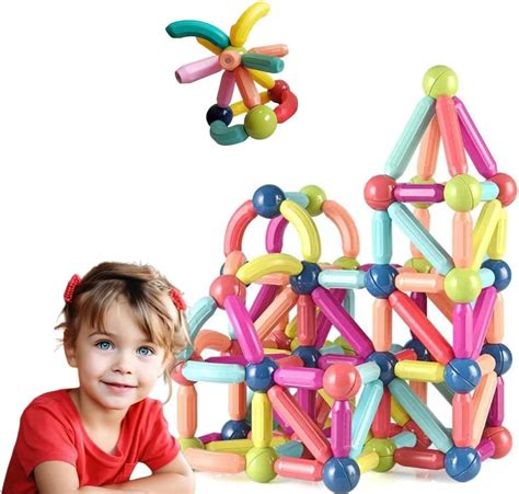YOTYM Magnetic Balls and Rods Set, Magnetic Building Set, Magnetic ...